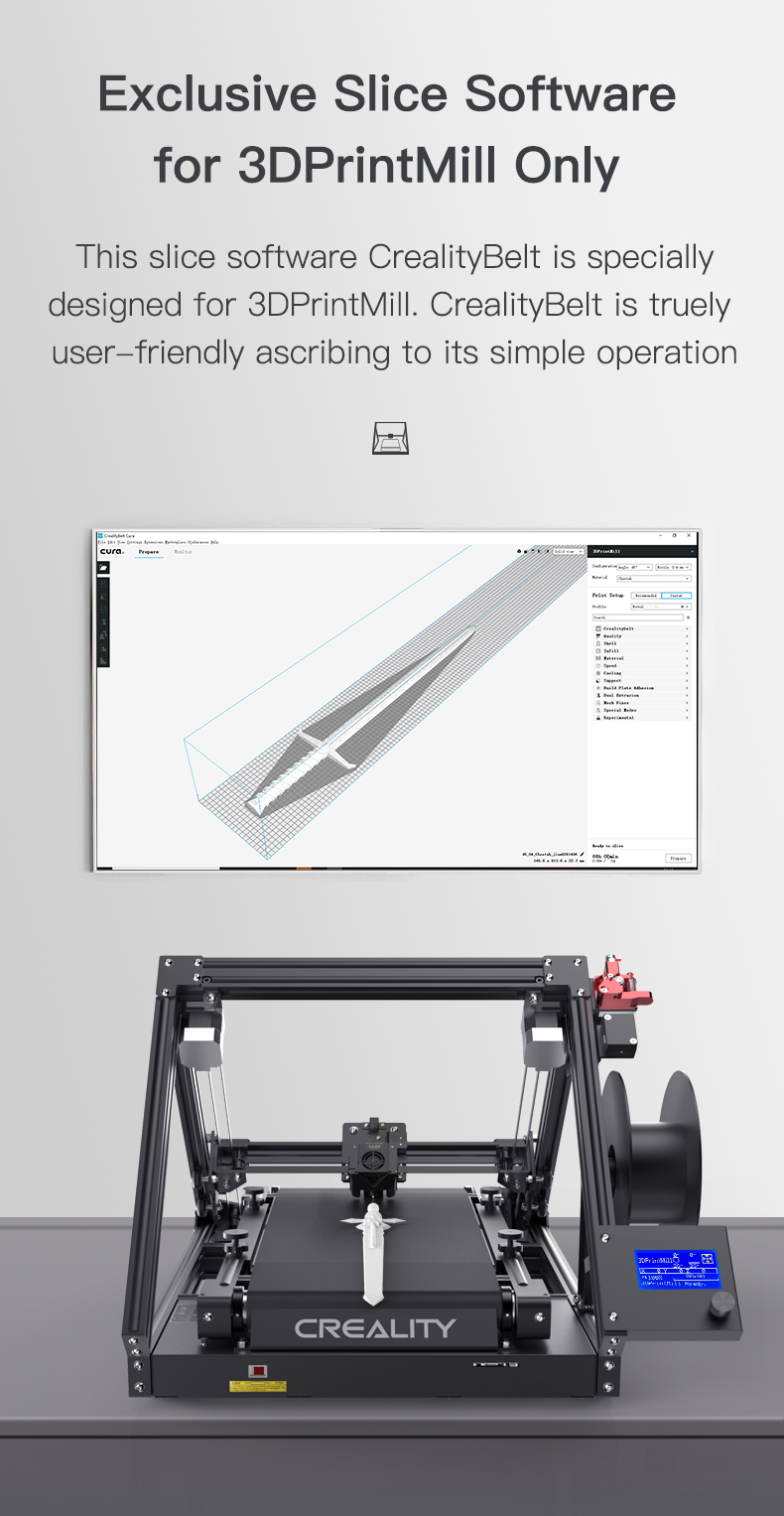 Creality CR-30 PrintMill Belt 3D Printer at SoluNOiD.dk